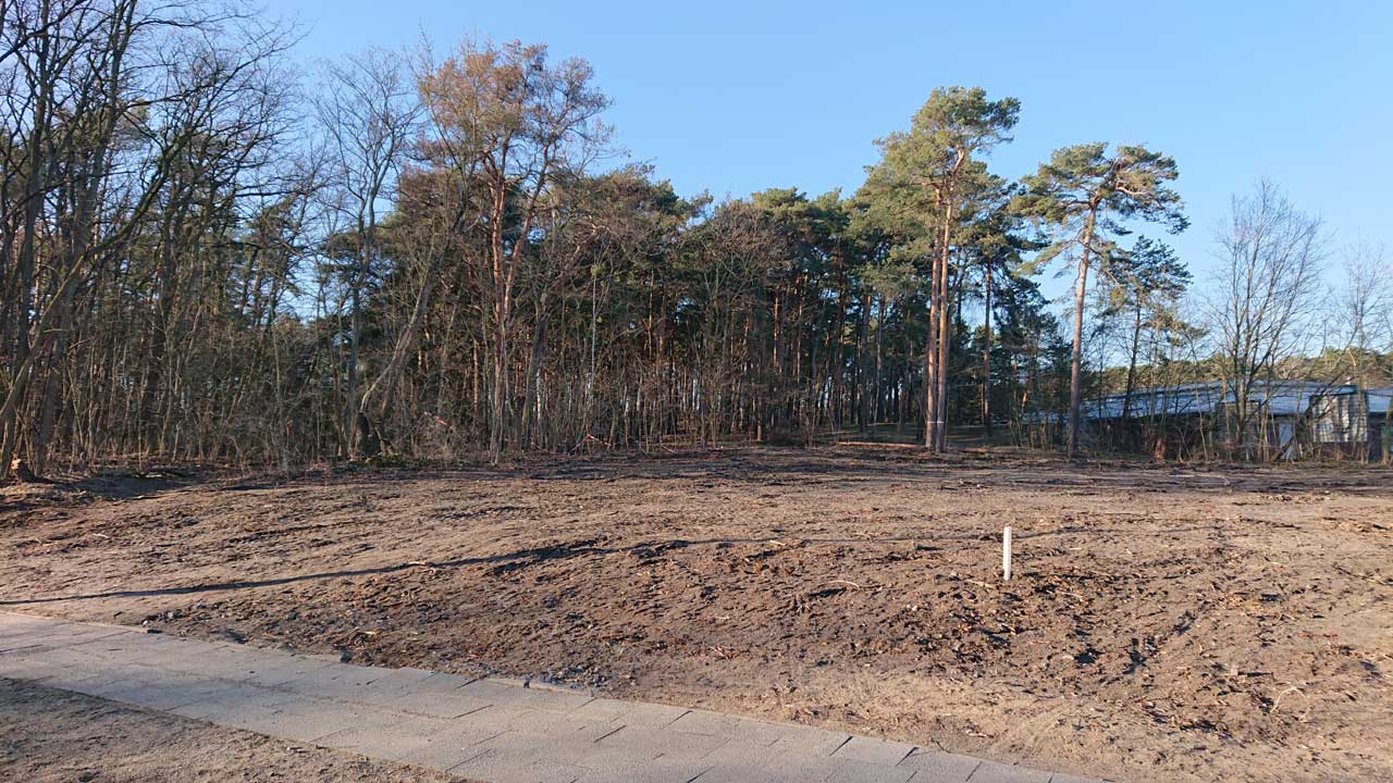 Waldfläche wird dauerhaft versiegelt für den Neubau der Feuerwache Schmöckwitz