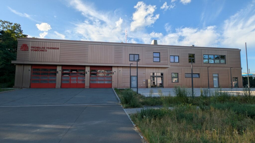 Neues Gebäude der Freiwilligen Feuerwehr Schmöckwitz.