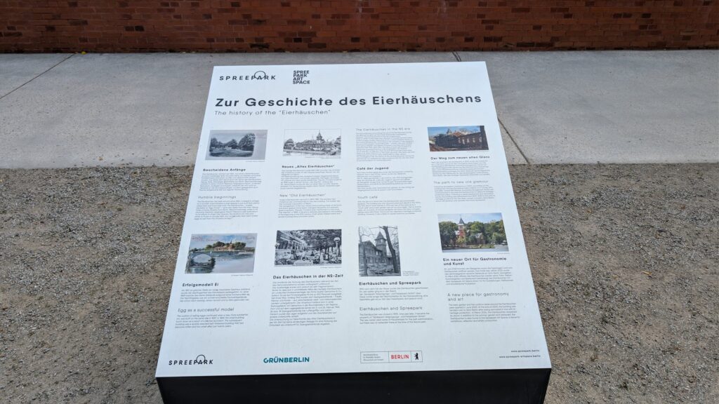 Informationstafel zur Geschichte des Eierhäuschens