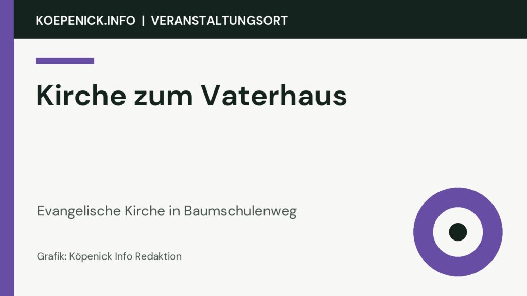 Kirche zum Vaterhaus als Veranstaltungsort