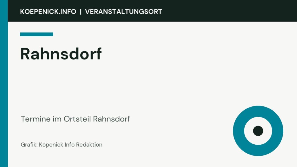 Rahnsdorf als Veranstaltungsort