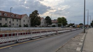 Straßenbaustelle An der Wuhlheide in Oberschöneweide