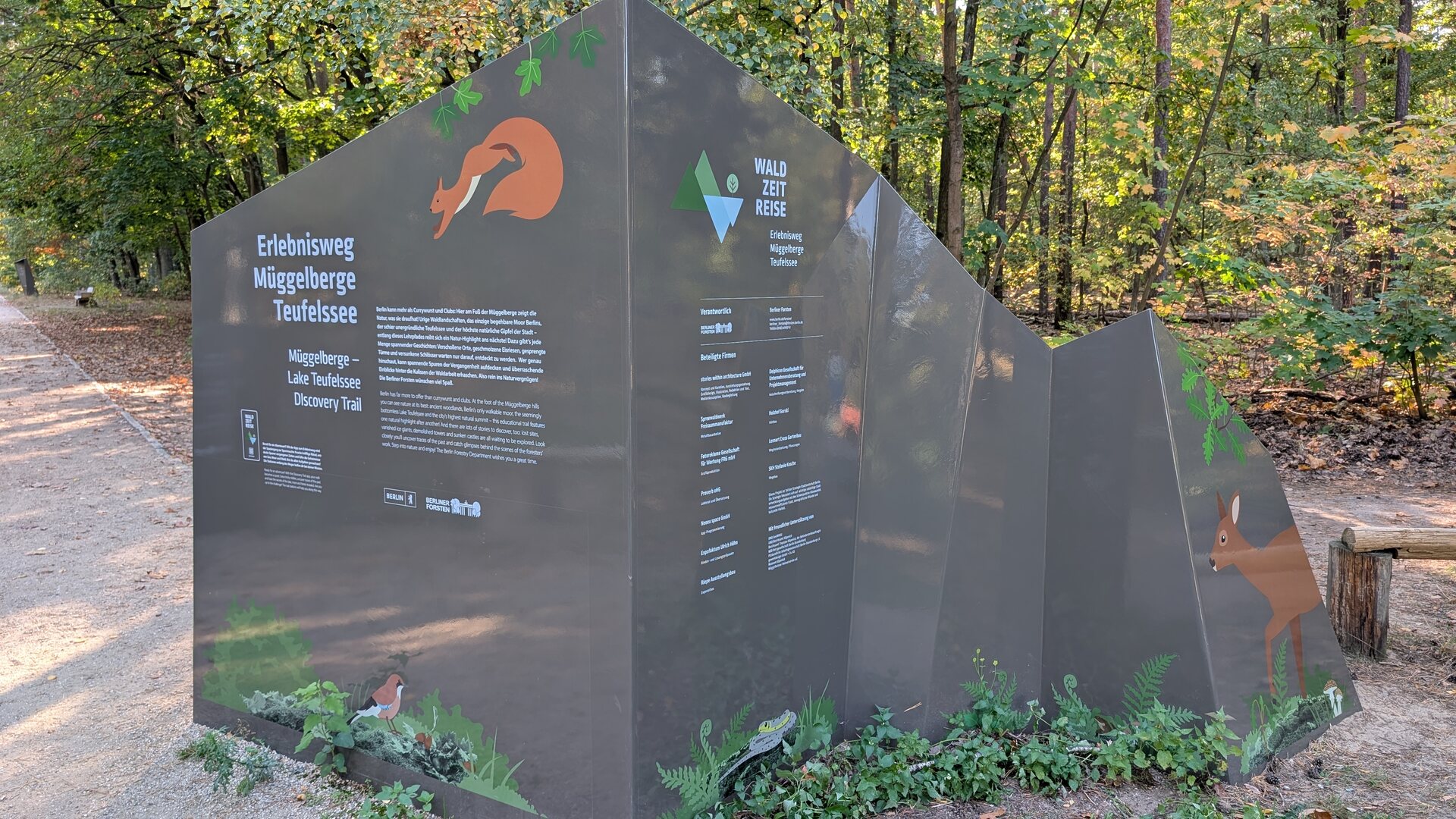 Informationsinstallation des Erlebniswegs Müggelberge und Teufelssee